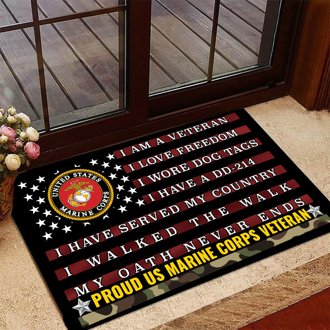 MARINE CORPS VETERAN - DOORMAT
