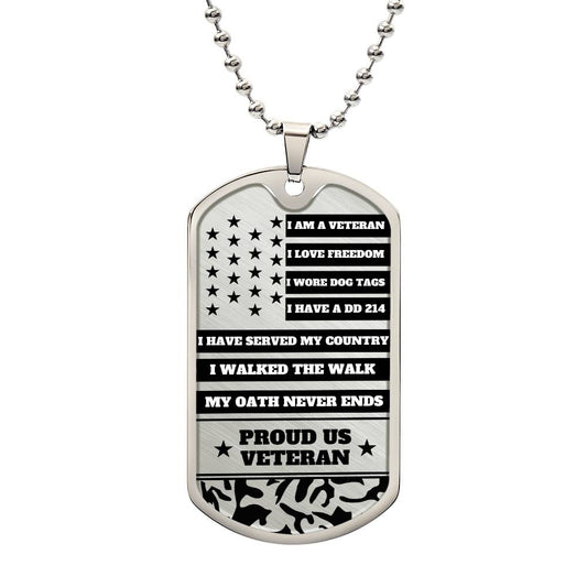 ENGRAVED VETERAN VALOR DOGTAG - FOR YOU - COMRADES - BROTHERS