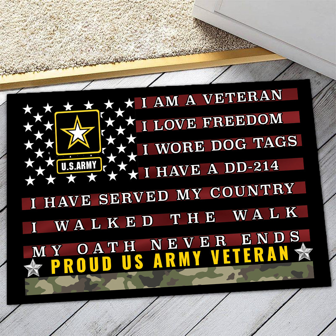 ARMY VETERAN - DOORMAT