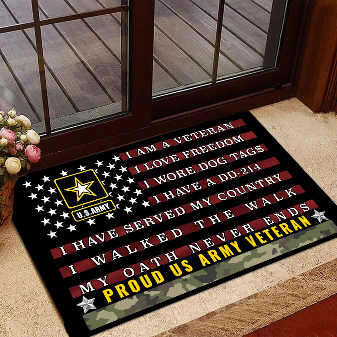 ARMY VETERAN - DOORMAT