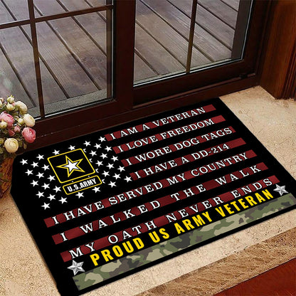 ARMY VETERAN - DOORMAT