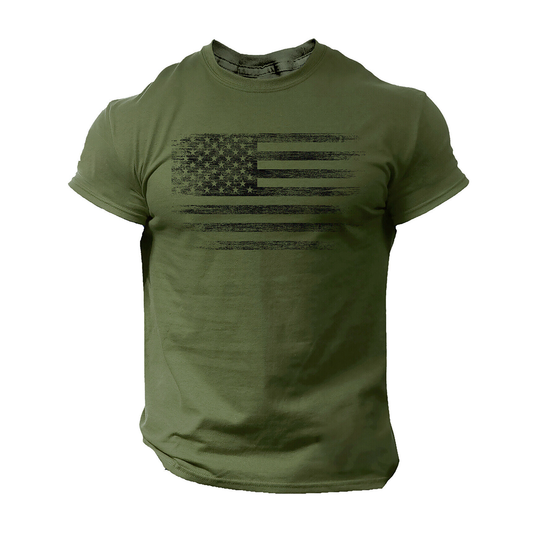 30% OFF! USA DISTRESSED FLAG PATRIOTIC AMERICAN TEE | MEN