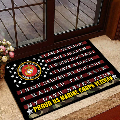 MARINE CORPS VETERAN  - DOORMAT