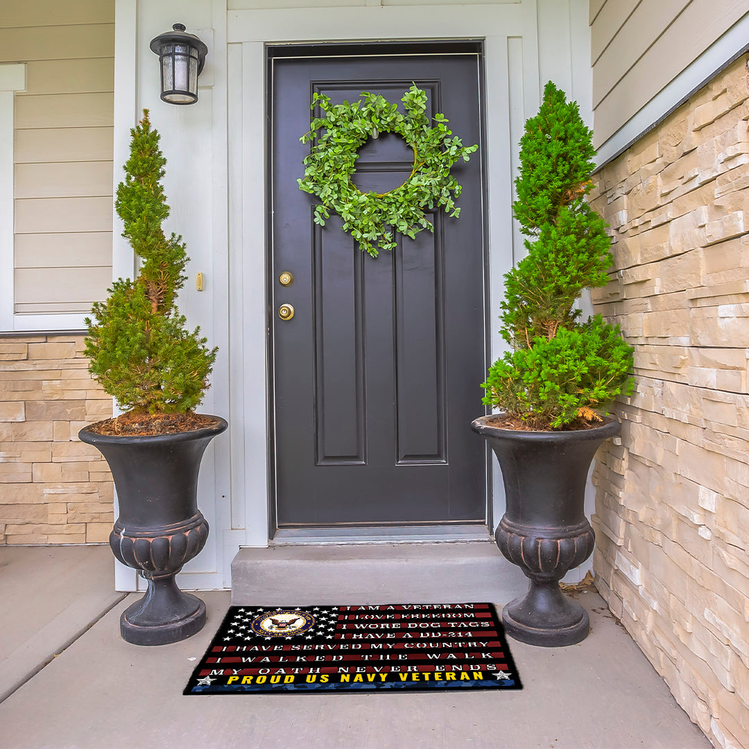 NAVY VETERAN - DOORMAT