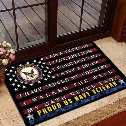 NAVY VETERAN - DOORMAT