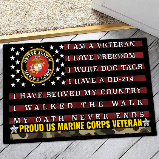 MARINE CORPS VETERAN  - DOORMAT