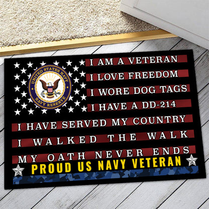 NAVY VETERAN - DOORMAT