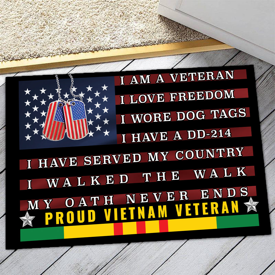 VIETNAM VETERAN - DOORMAT