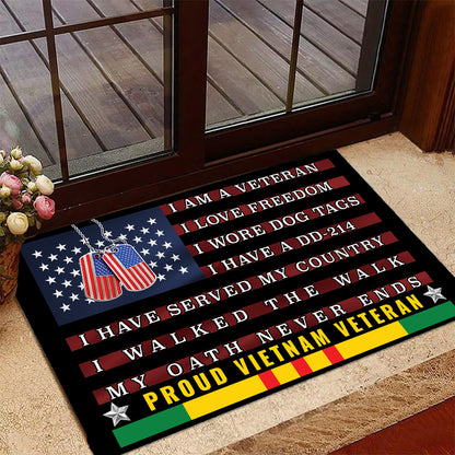 VIETNAM VETERAN - DOORMAT